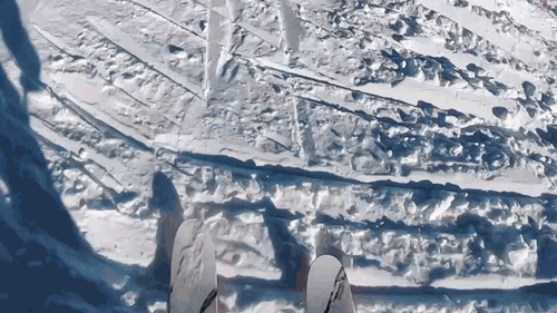 Animated winter scene for a snowboard trip in Japan